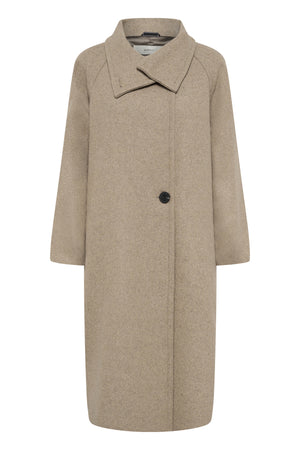 ThoraIW Collar Coat R Sandy Grey Melange - 30111083