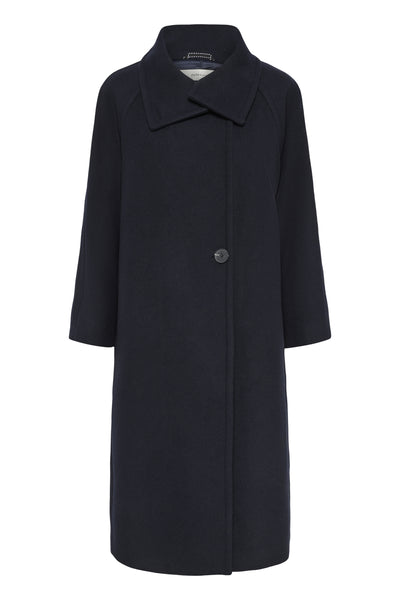 ThoraIW Collar Coat R Marine Blue - 30111083 Thumbnail
