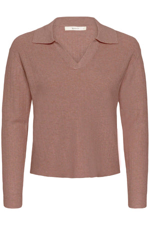 YenahIW Polo Pullover Ash Rose Melange - 30111123