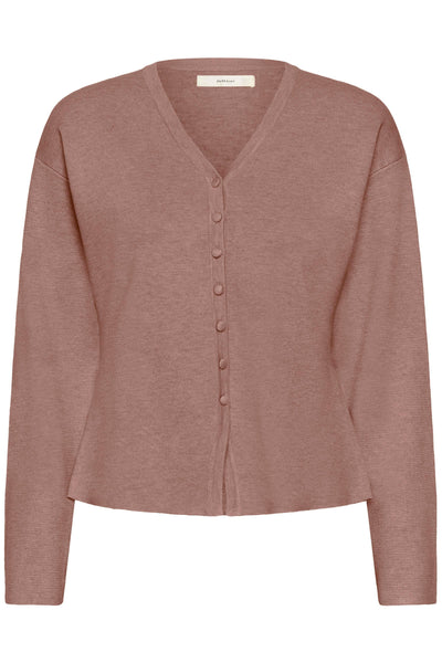 YenahIW Fitted Cardigan Ash Rose Melange - 1715141 - 30111125 Thumbnail