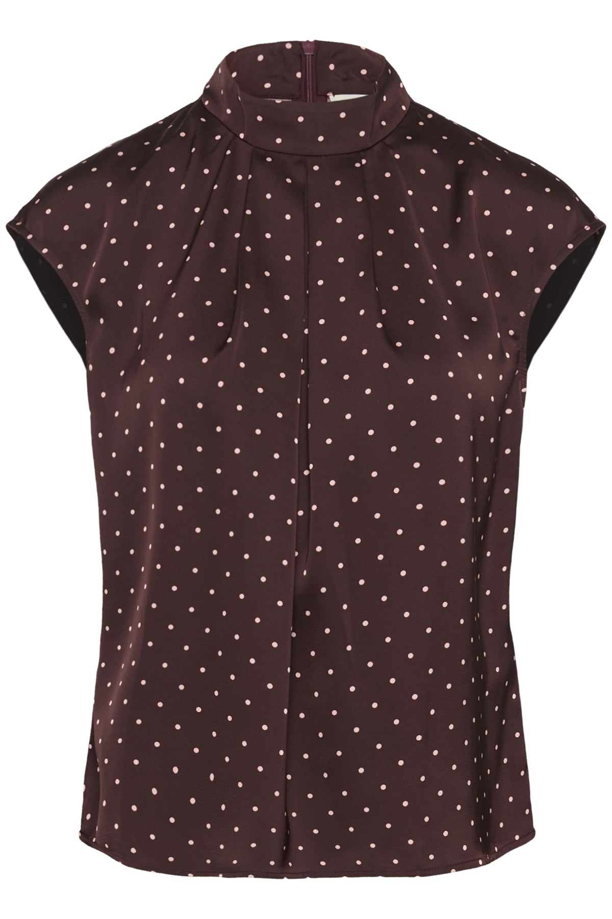 ZaniaIW Blouse Brown Bordeaux Small Dot - 305 - 30111246