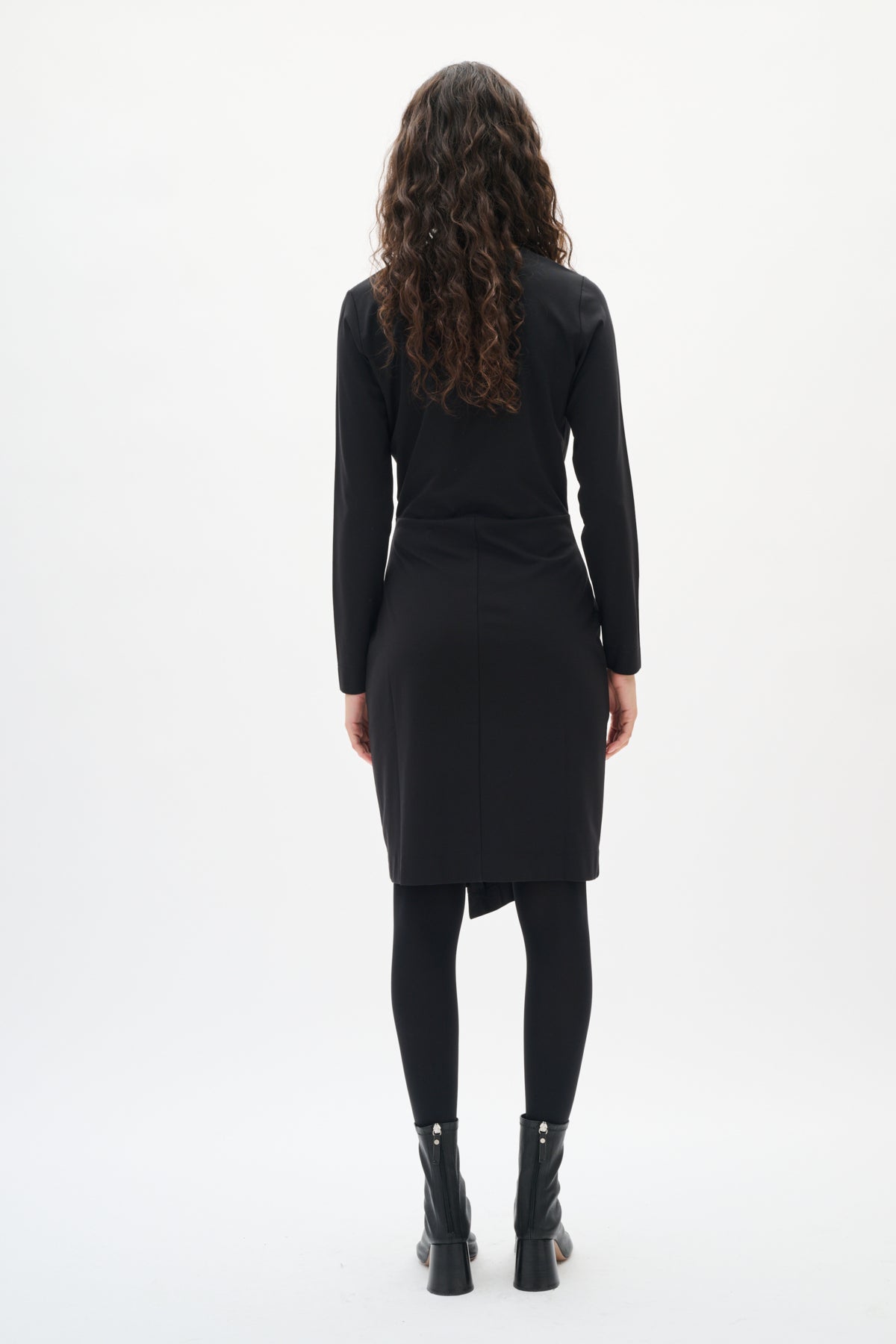 KASEYIW FAKE WRAP DRESS Black - 194008 - 30112119