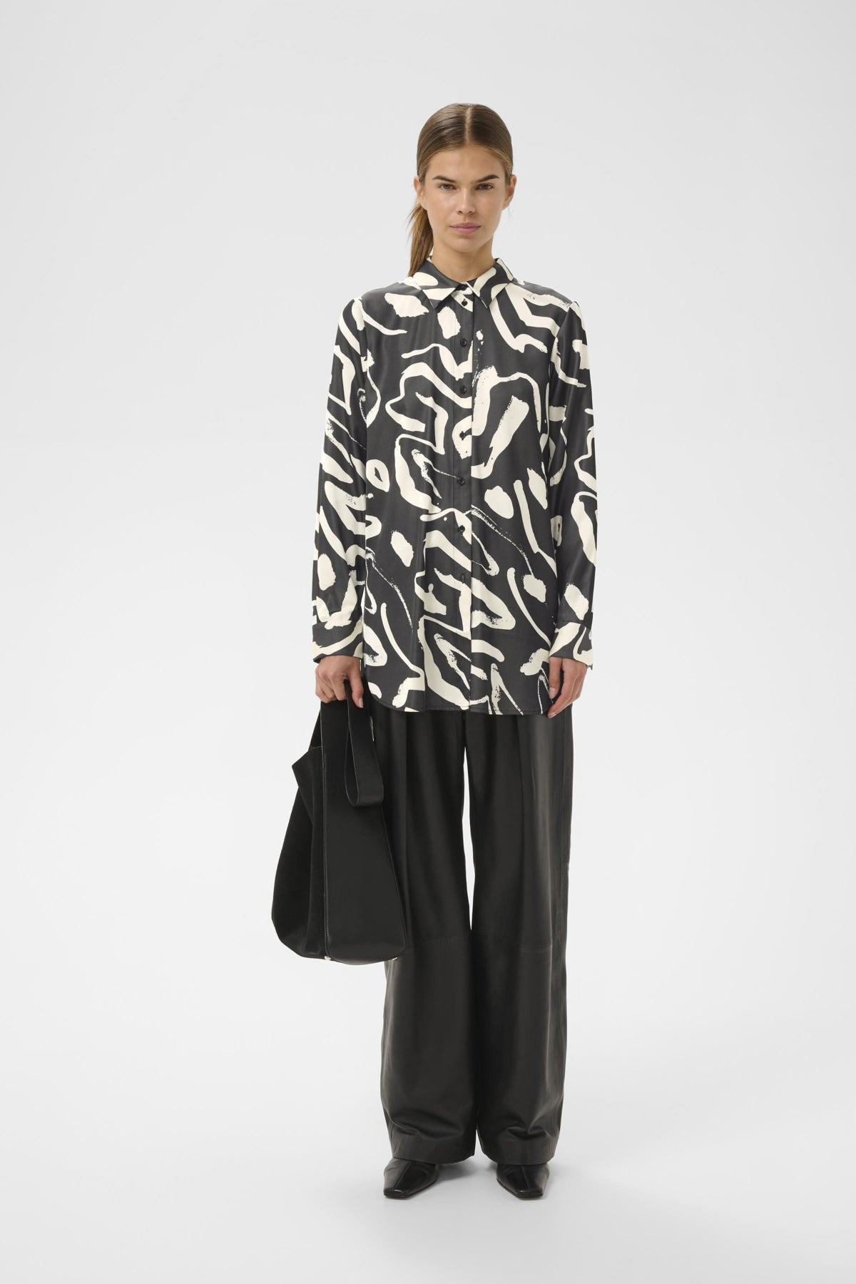 GAIAAIW SHIRT BLACK ART STROKES 1 - 90000346 - 30112179