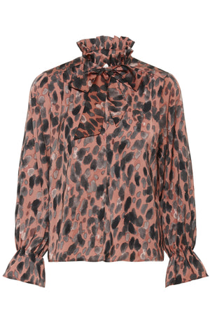 GRACIEIW PRINTED BLOUSE ROSE PAINTED DOT - 900003318 - 30112280