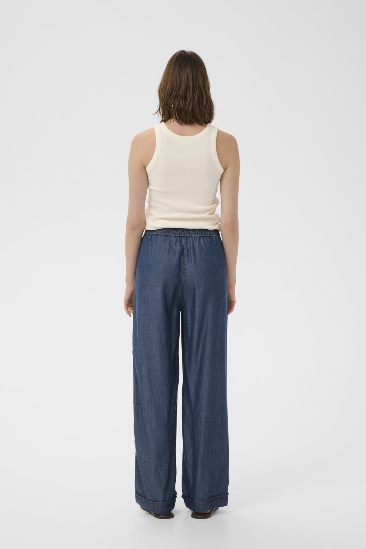 ELOISEIW PULLON PANTS Dark Blue Denim - 303349 - 30112532