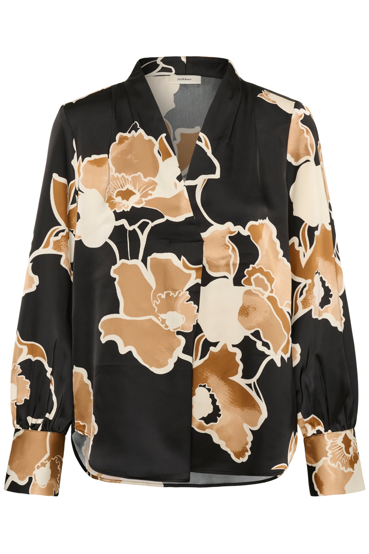 DAWNIW V-NECK BLACK SKETCH FLOWER - 30112599