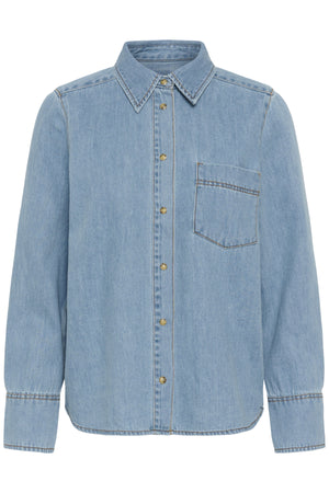 GLENNIW SHIRT Bleached Denim - 183930 - 30112605