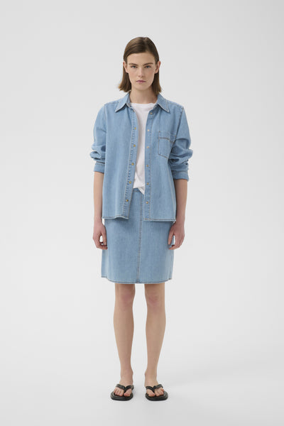 GLENNIW SHIRT Bleached Denim - 183930 - 30112605 Thumbnail