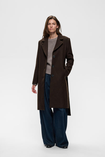 ZORAHIW CLASSIC COAT Chocolate Brown - 191109 - 30112648 Thumbnail