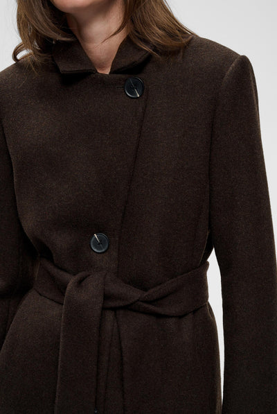 ZORAHIW CLASSIC COAT Chocolate Brown - 191109 - 30112648 Thumbnail