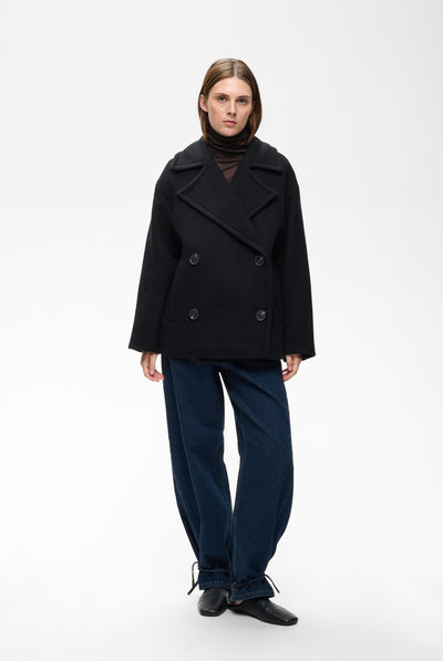 ZORAHIW SHORT DB COAT Black - 194008 - 30112649 Thumbnail