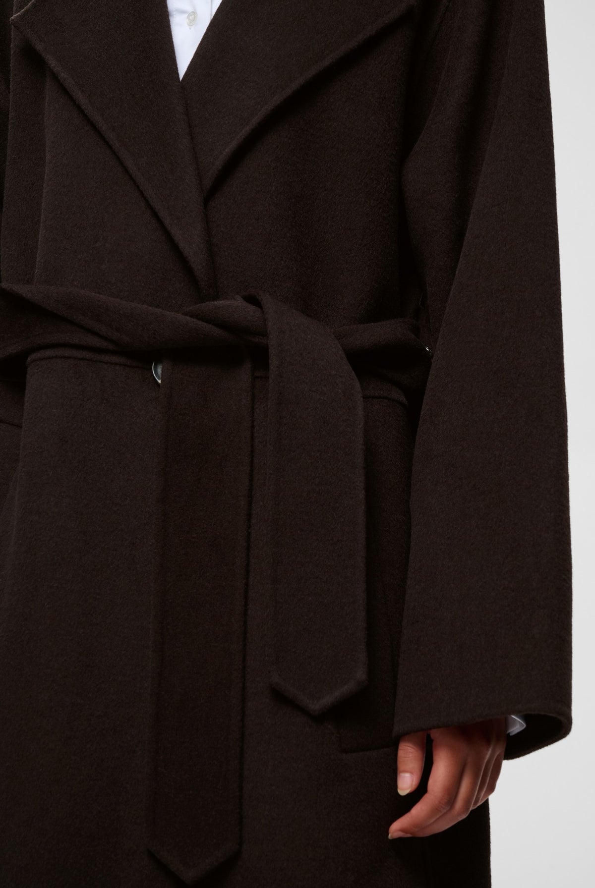 ZILLAIW LONG COAT Chocolate Brown - 191109 - 30112654