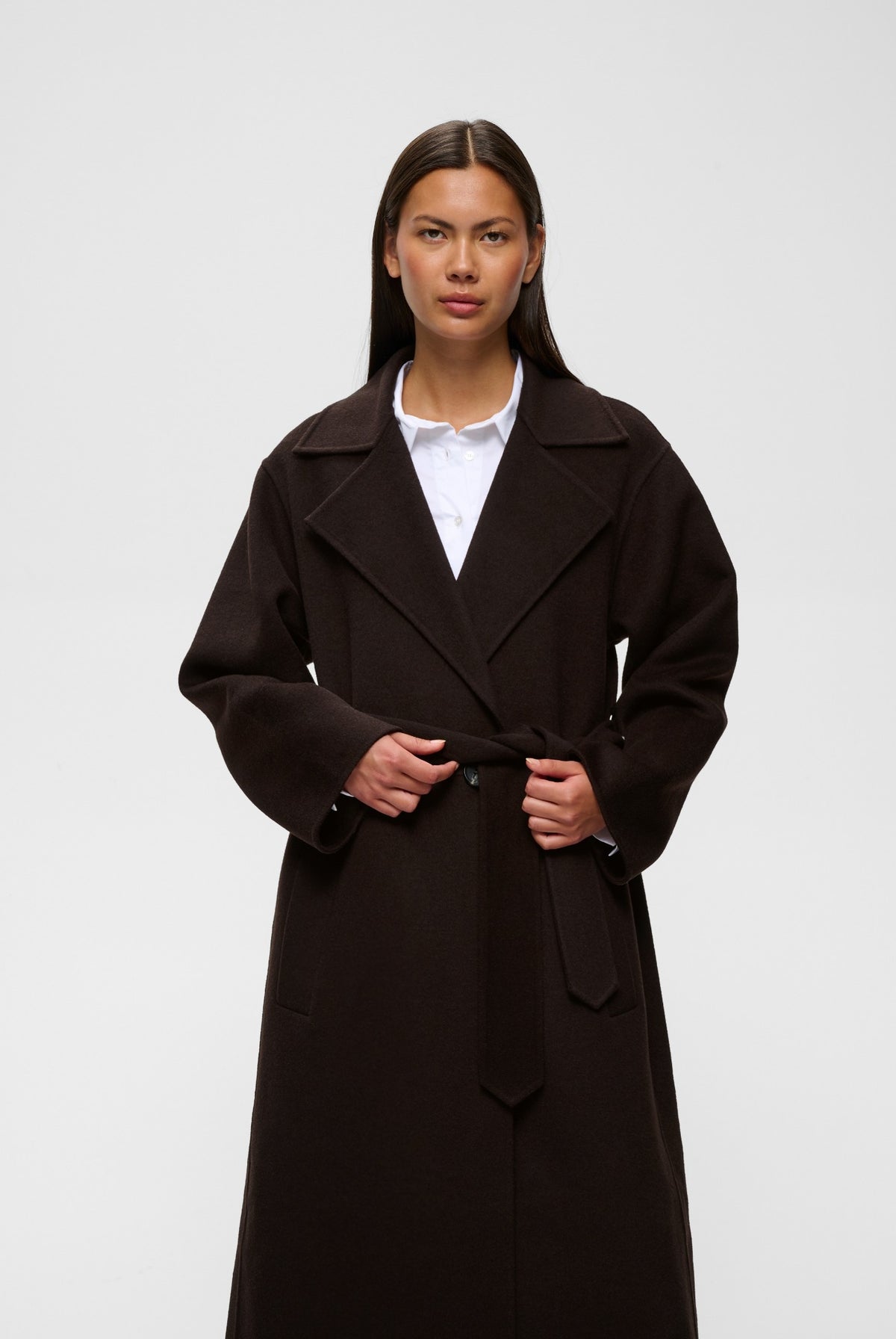 ZILLAIW LONG COAT Chocolate Brown - 191109 - 30112654