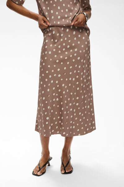 HENRIIW SKIRT BROWN BRUSH DOT - 900009020 - 30112737 Thumbnail