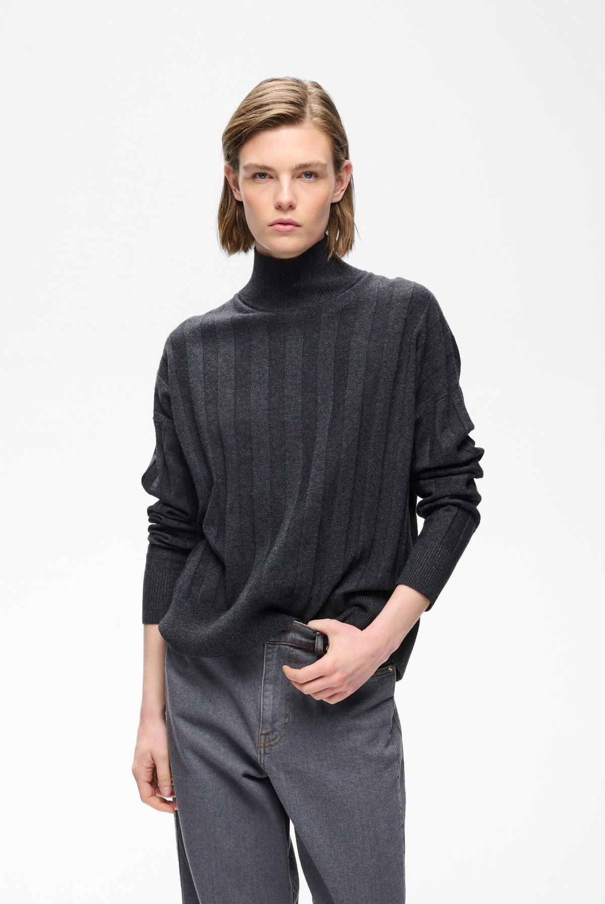 TESSIW KELLSIE PULLOVER Dark Grey Melange - 300596 - 30112928