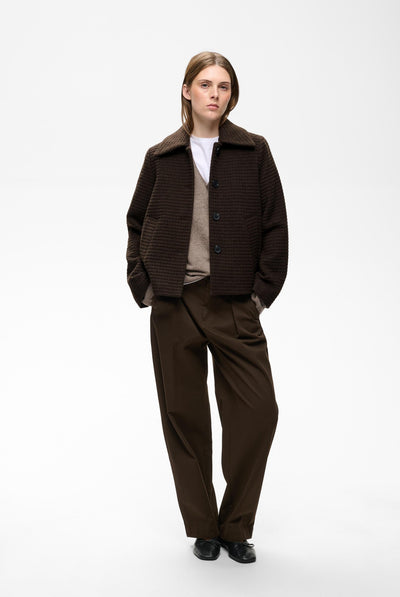 HENDRIXIW SHORT JACKET Chocolate Brown - 191109 - 30112980 Thumbnail