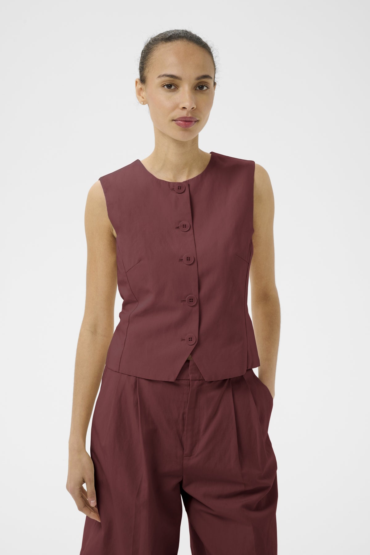 BenittaPW Waistcoat Burnt Russet - 191530 - 30310511
