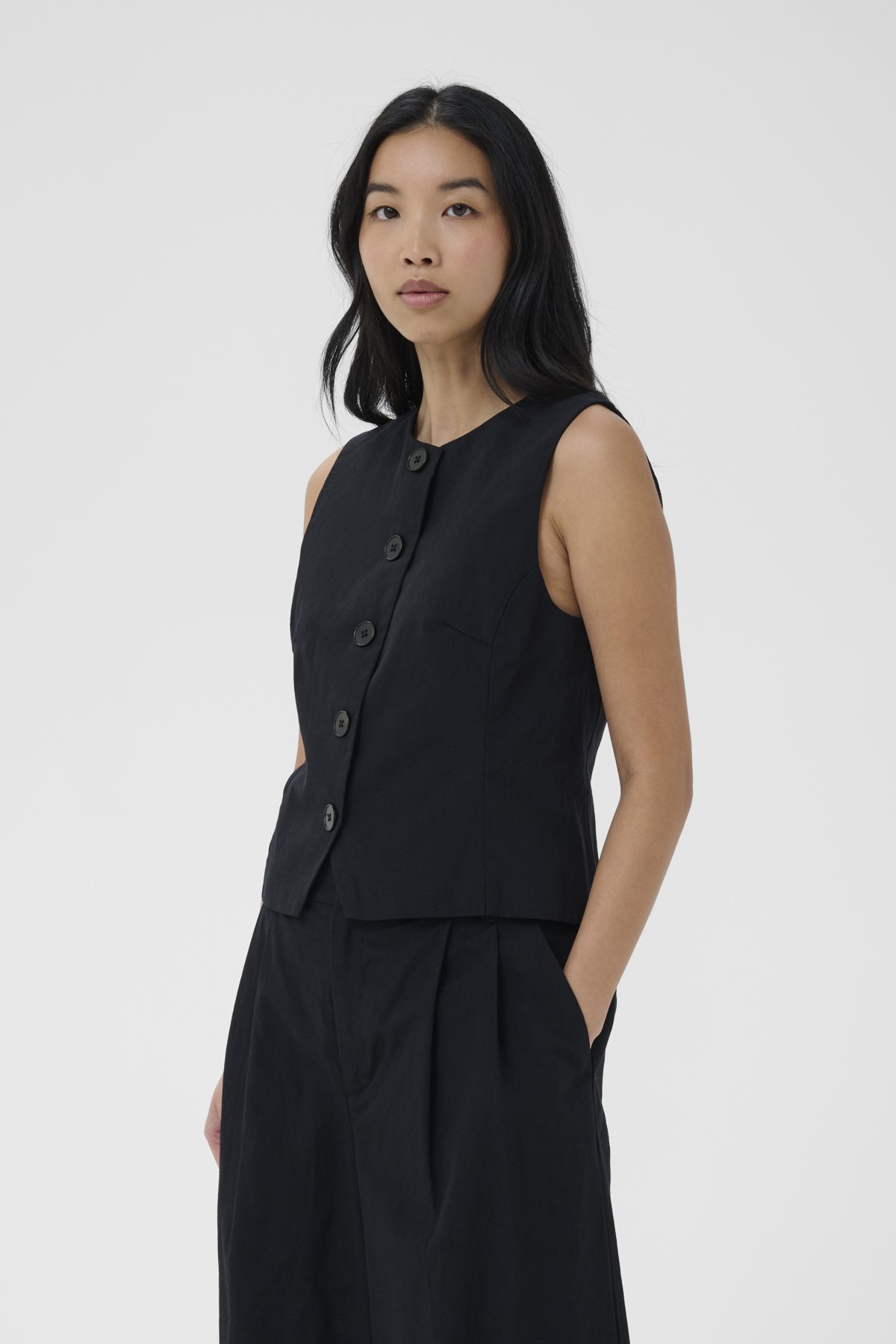BenittaPW Waistcoat Black - 194008 - 30310511