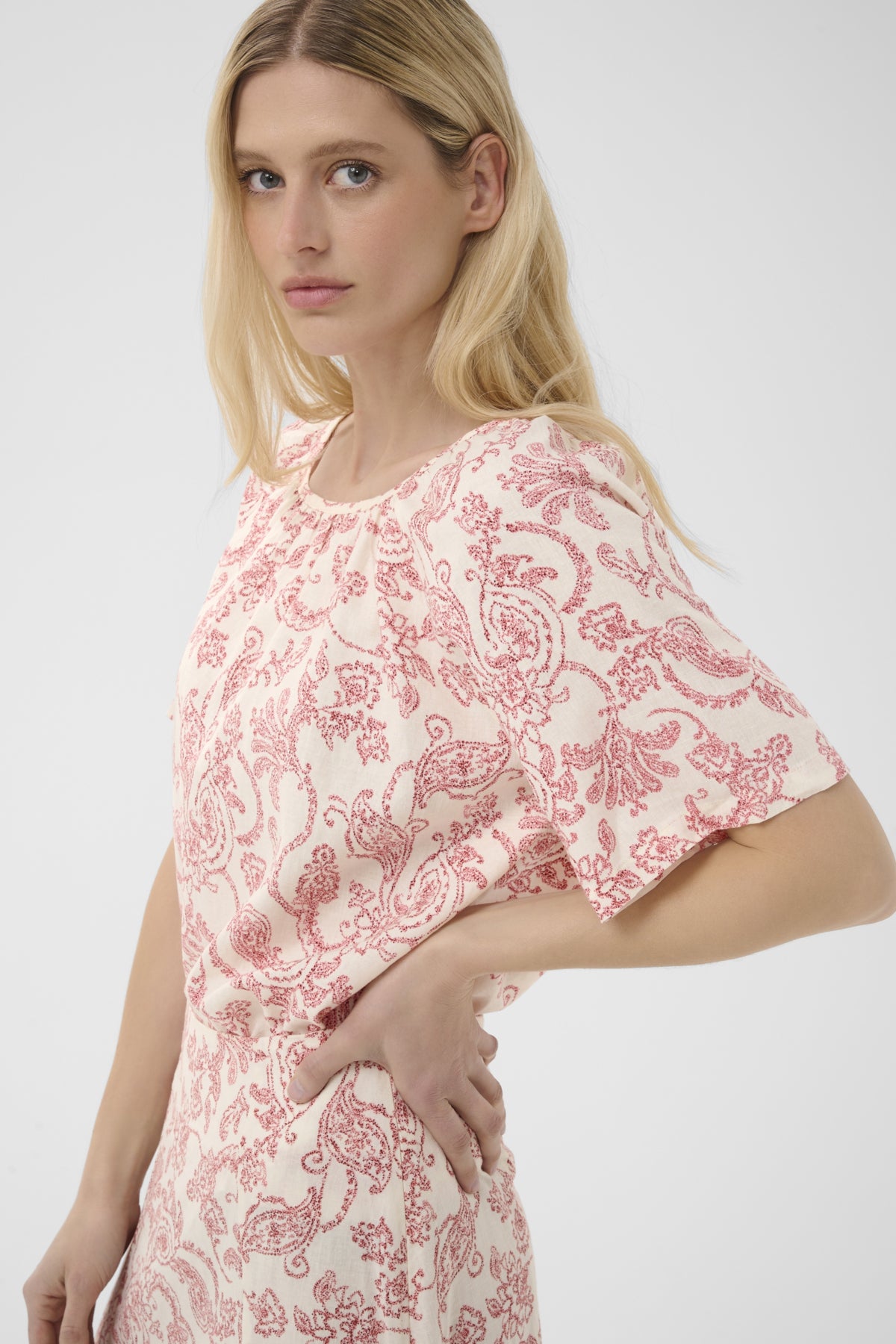 BenthaPW Blouse Peach Blossom Dot Paisley - 30 - 30310534