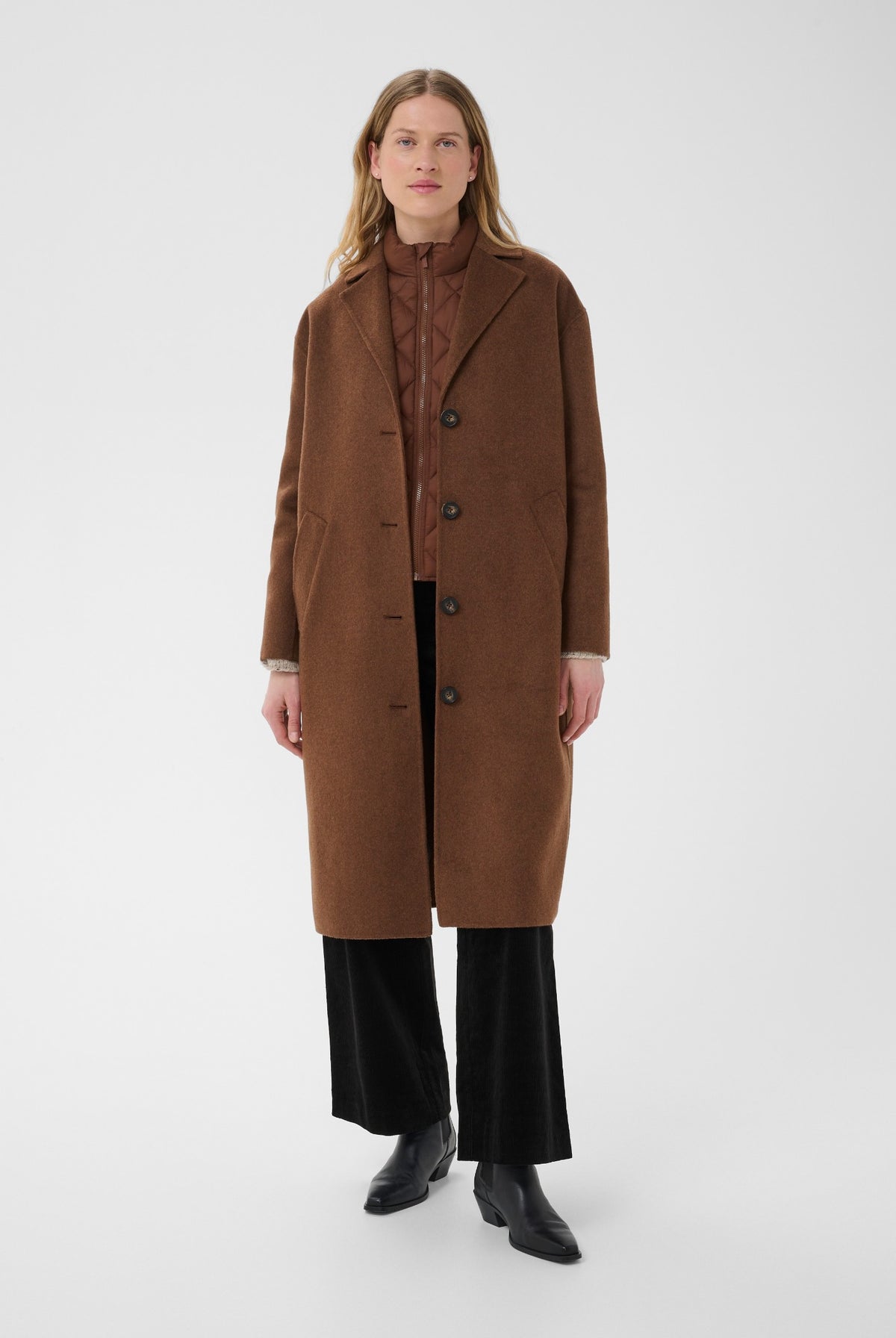 LorelaianaPW Outerwear Downtown Brown Melange - 19122 - 30310641