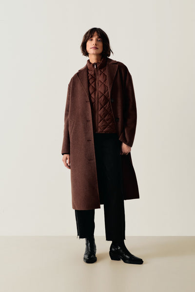 LorelaianaPW Outerwear Downtown Brown Melange - 19122 - 30310641 Thumbnail