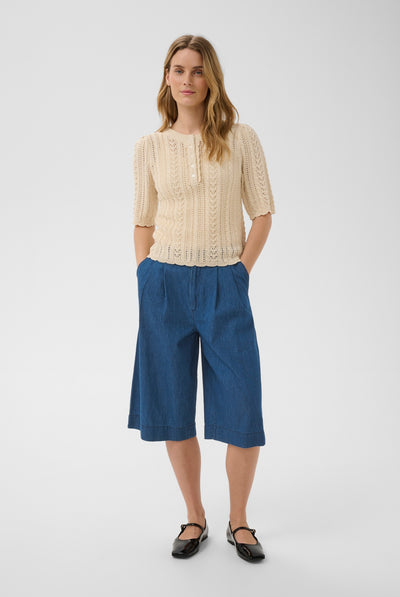 DenniePW Shorts Medium Dark Blue Denim - 30015 - 30310675 Thumbnail