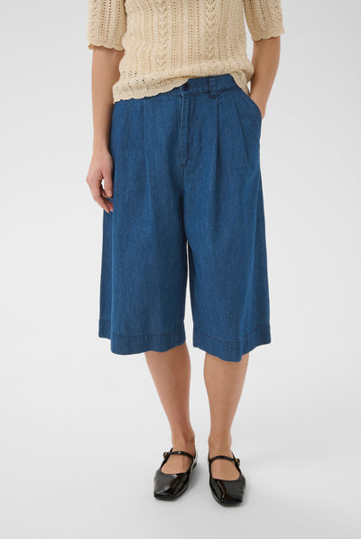 DenniePW Shorts Medium Dark Blue Denim - 30015 - 30310675 Thumbnail