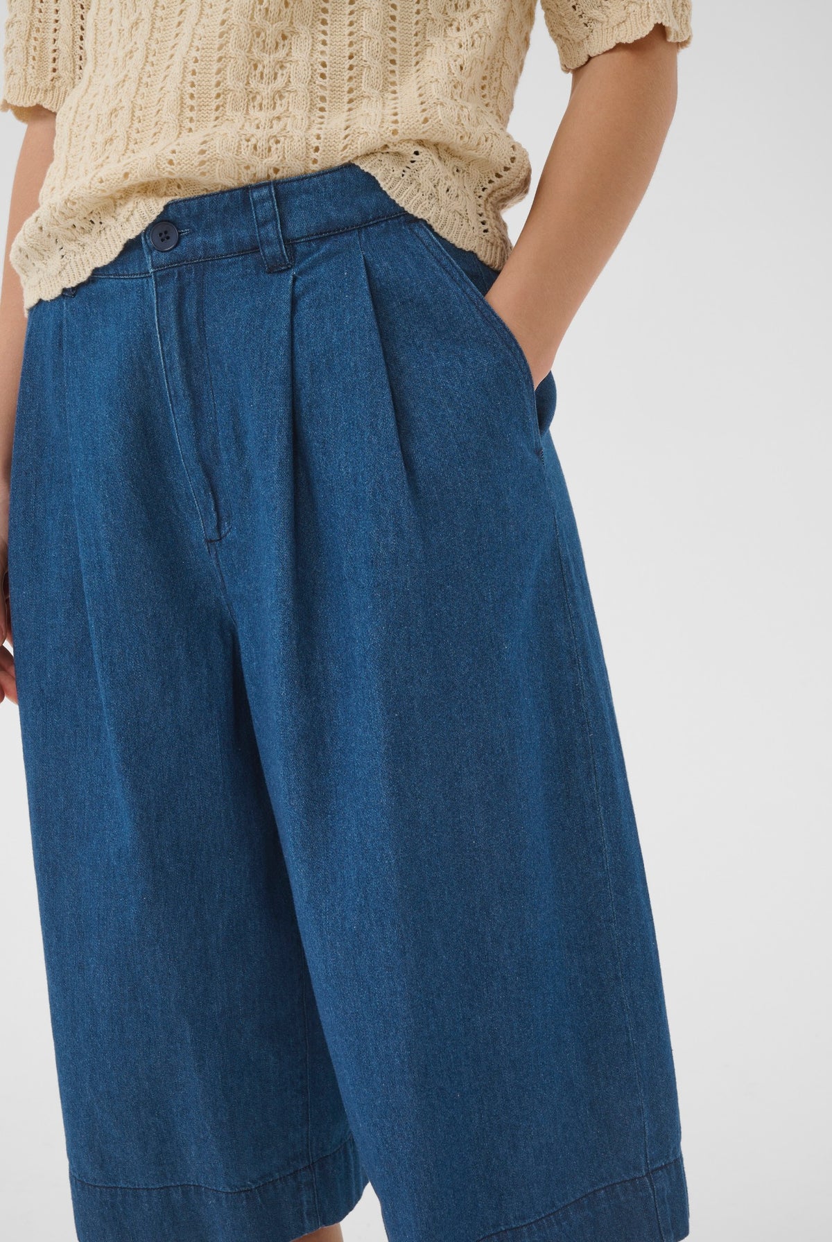 DenniePW Shorts Medium Dark Blue Denim - 30015 - 30310675