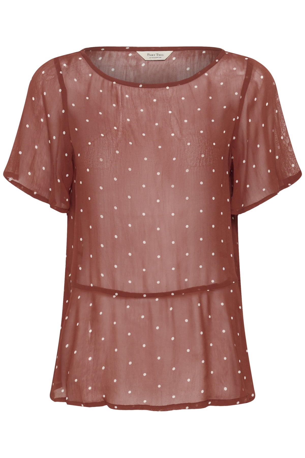 DusinePW Blouse Roasted Russet Dot Print - 305 - 30310685