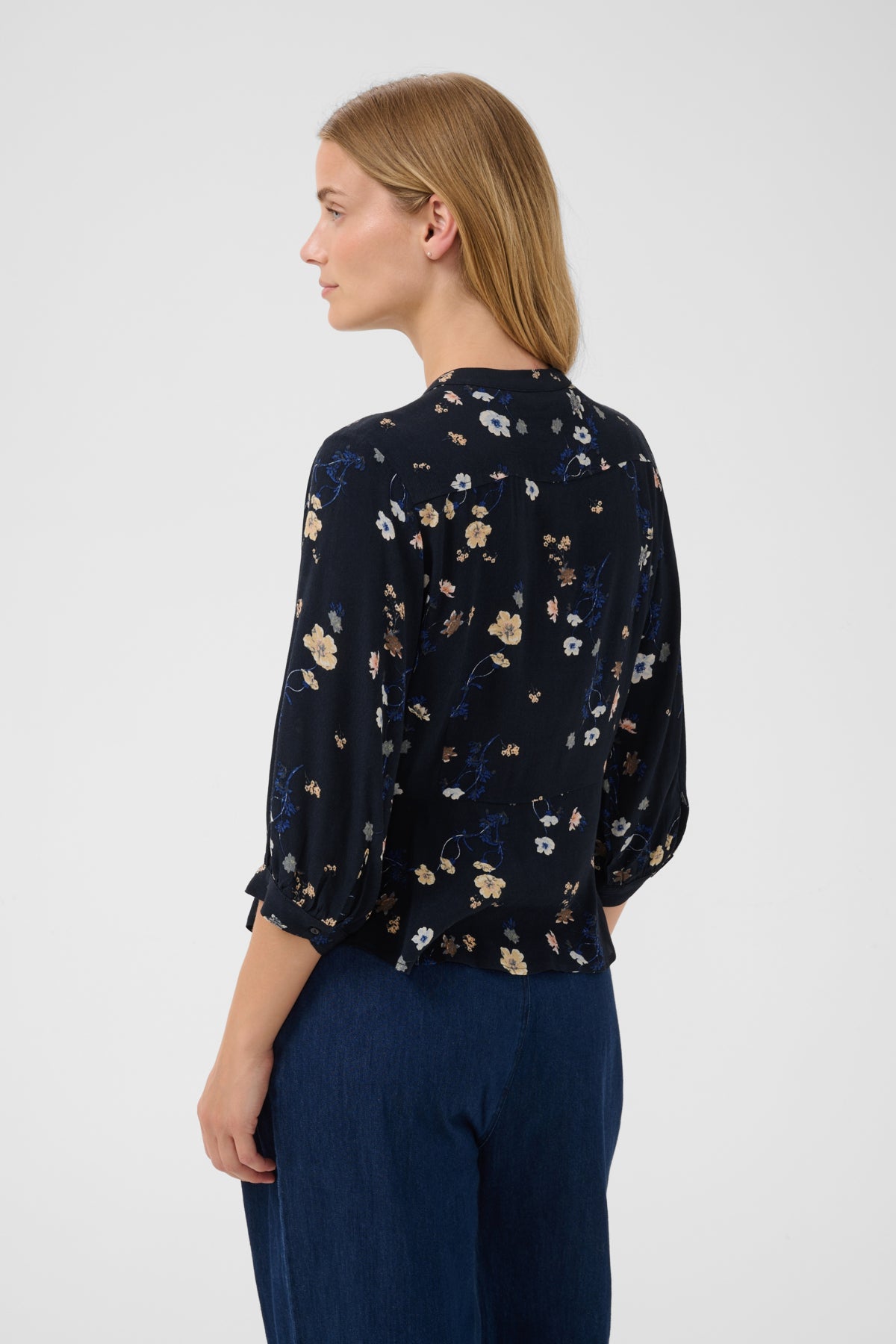 ConstantinaPW Shirt Dark Navy Botanical Flower - 3 - 30310806