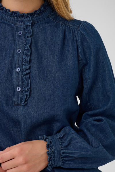 ChristencePW Shirt Medium Dark Blue Denim - 30015 - 30310813 Thumbnail