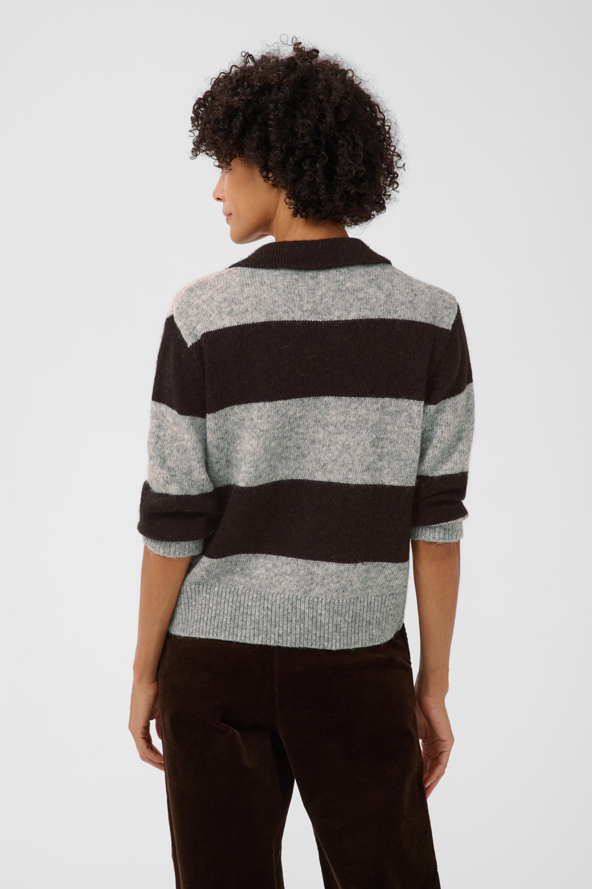 CharlottPW Pullover Mol‚/Grey melange stripe - 305 - 30310833
