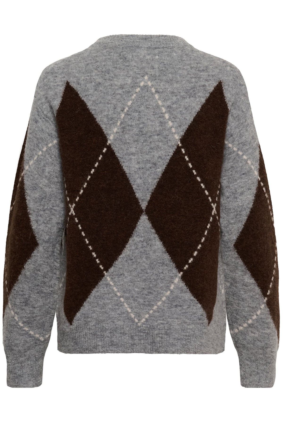 SorayasPW Pullover Brown/Grey Check - 305452 - 30311013