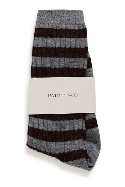 DorinPW Socks Grey Stripe - 305309 - 30311025 Thumbnail