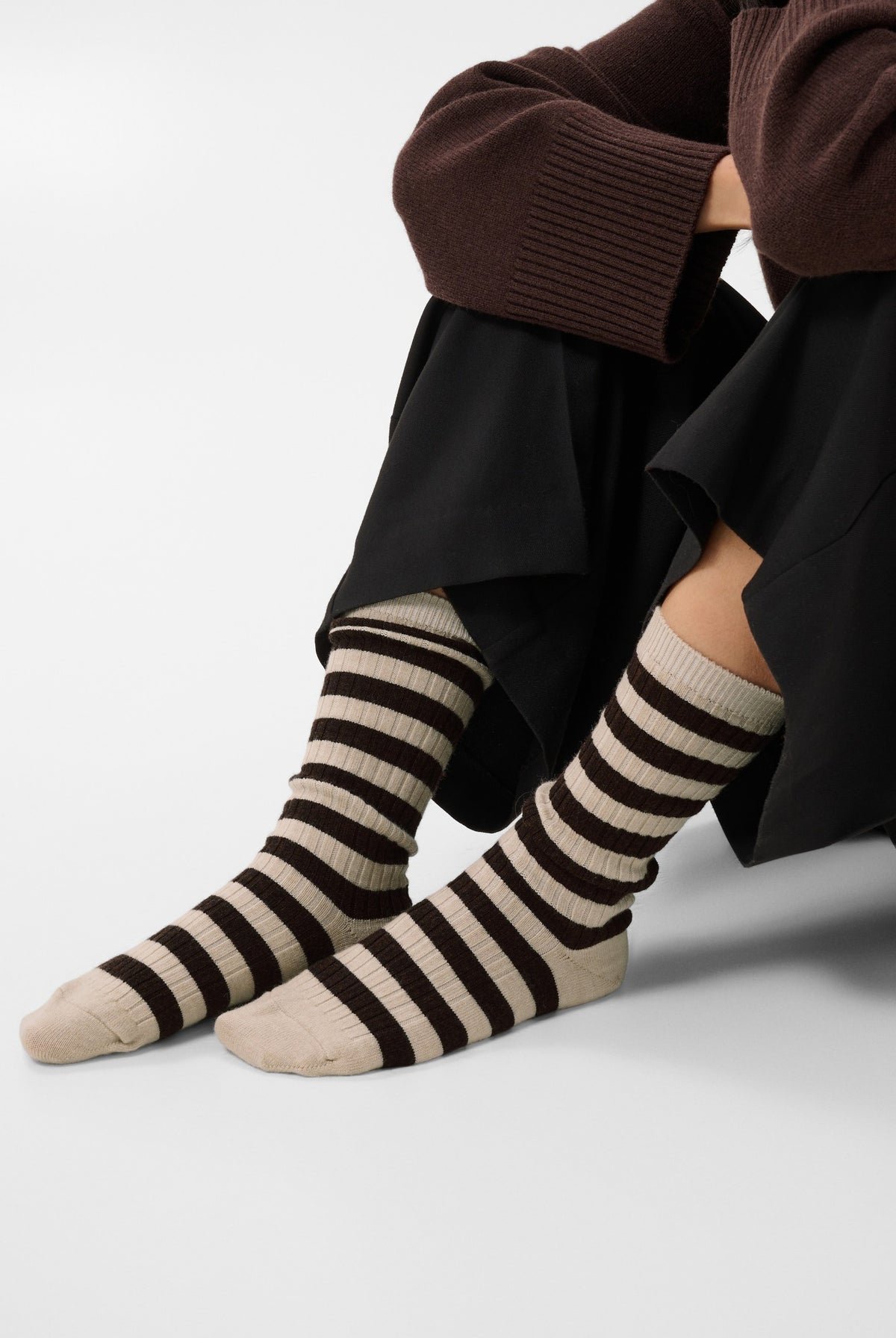 DorinPW Socks Brown Stripe - 305310 - 30311025