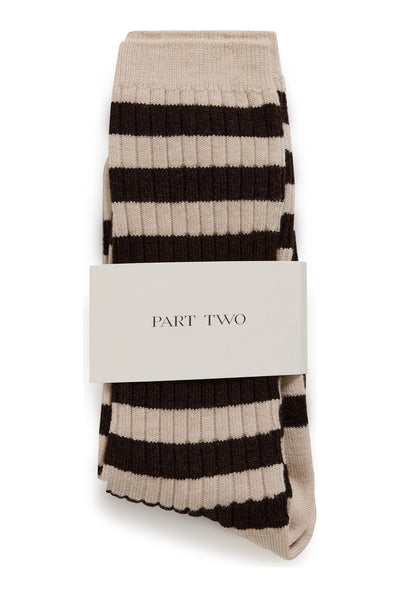 DorinPW Socks Brown Stripe - 305310 - 30311025 Thumbnail
