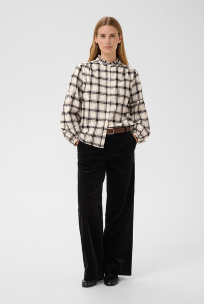 SamillaPW Shirt Dark Navy/Mole Check - 305637 - 30311150 Thumbnail