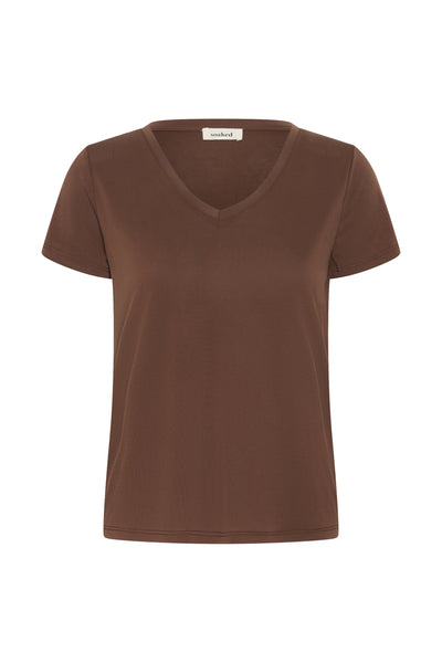 SLColumbine V-neck SS Cappuccino - 191220 - 30404284 Thumbnail