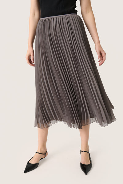 SLEvelina Pliss‚ Skirt DARK GULL GRAY - 180403 - 30408017 Thumbnail