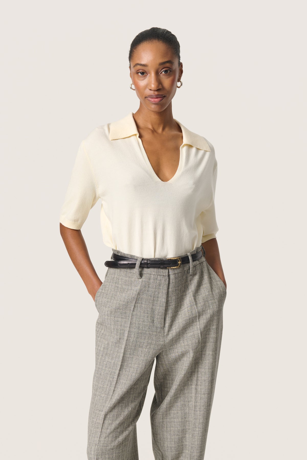 SLSpina Polo Pullover SS Whisper White - 30408051