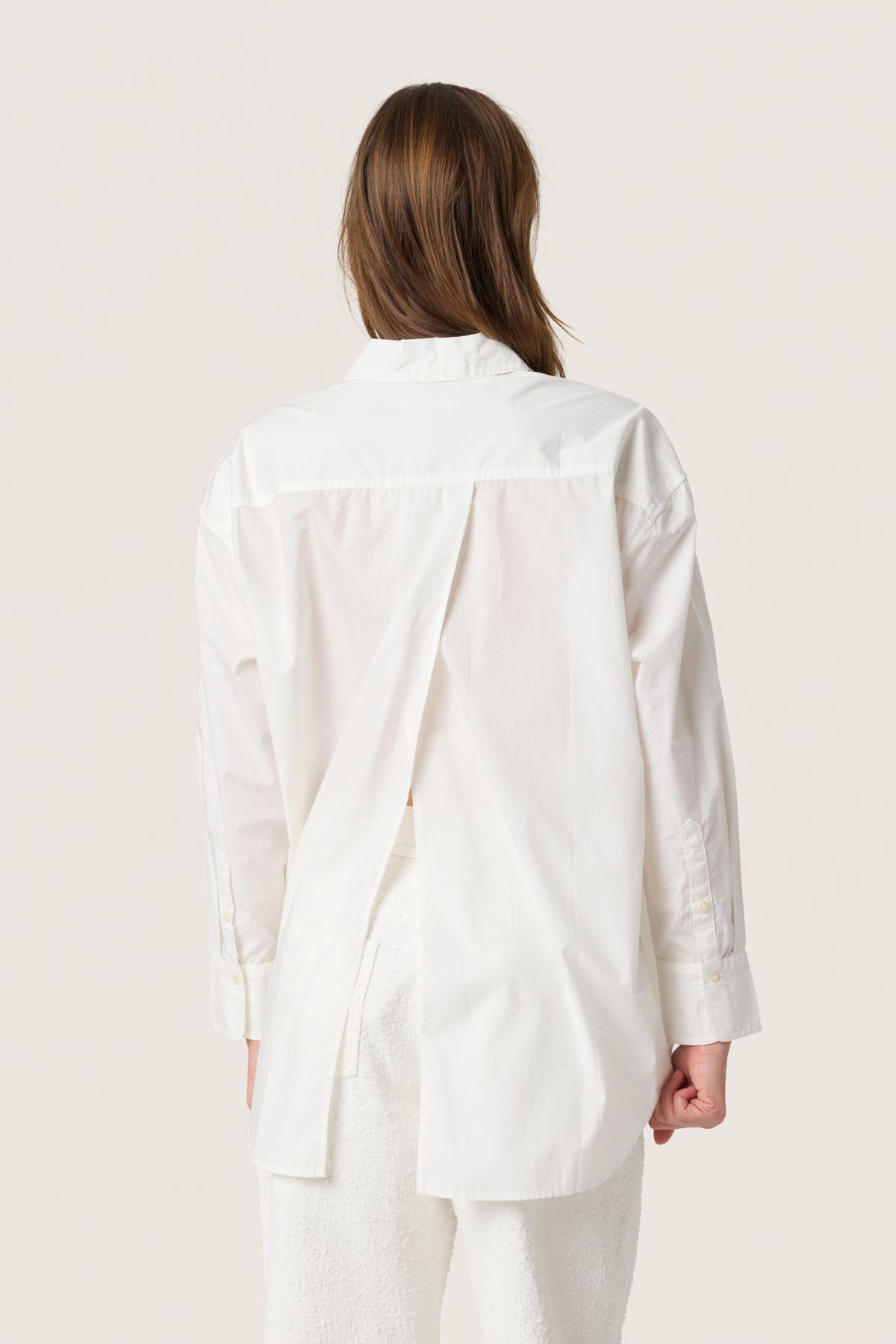 SLJani Poplin Shirt LS Broken White - 30408178
