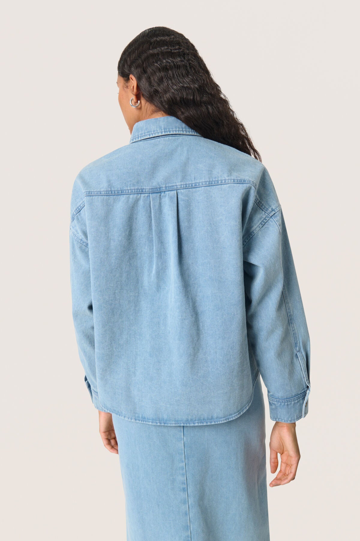 SLAnnabeth Regular Overshirt Light Blue Denim - 30408356