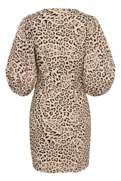SLZazu Dolore Printed Dress SS Leopard Print - 30408464 Thumbnail