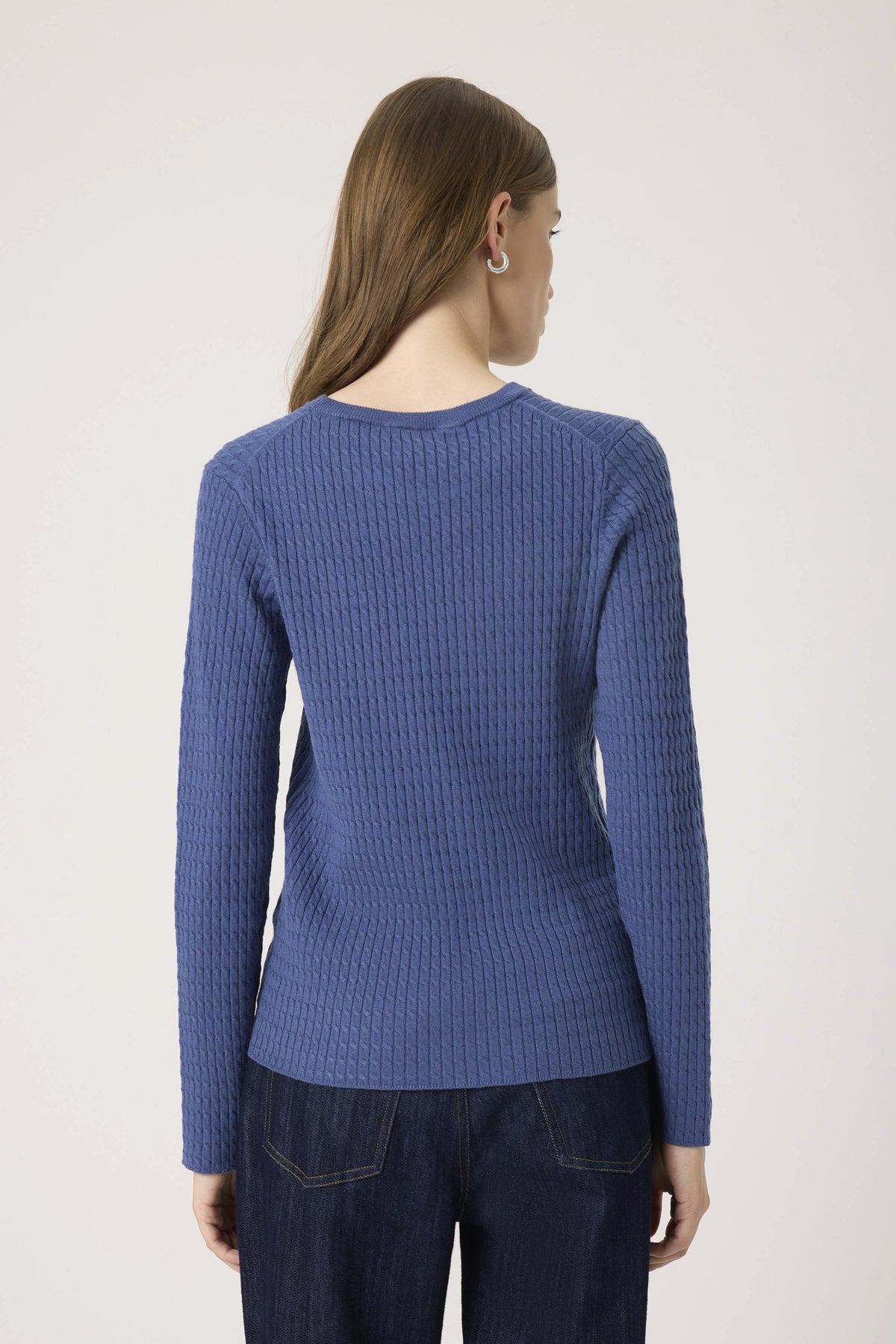 SLSpina Cable Pullover Bijou Blue - 30408572