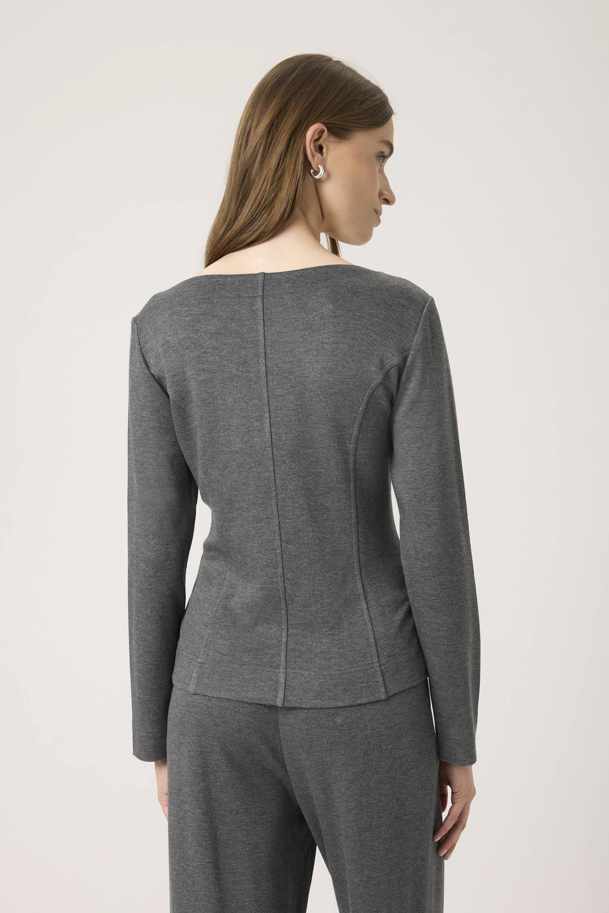 SLMarigold Blouse Grey Melange - 30408578