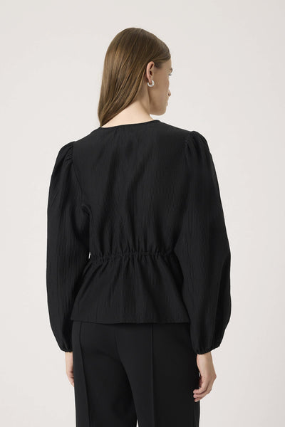 SLCendra Blouse LS Black - 30408639 Thumbnail