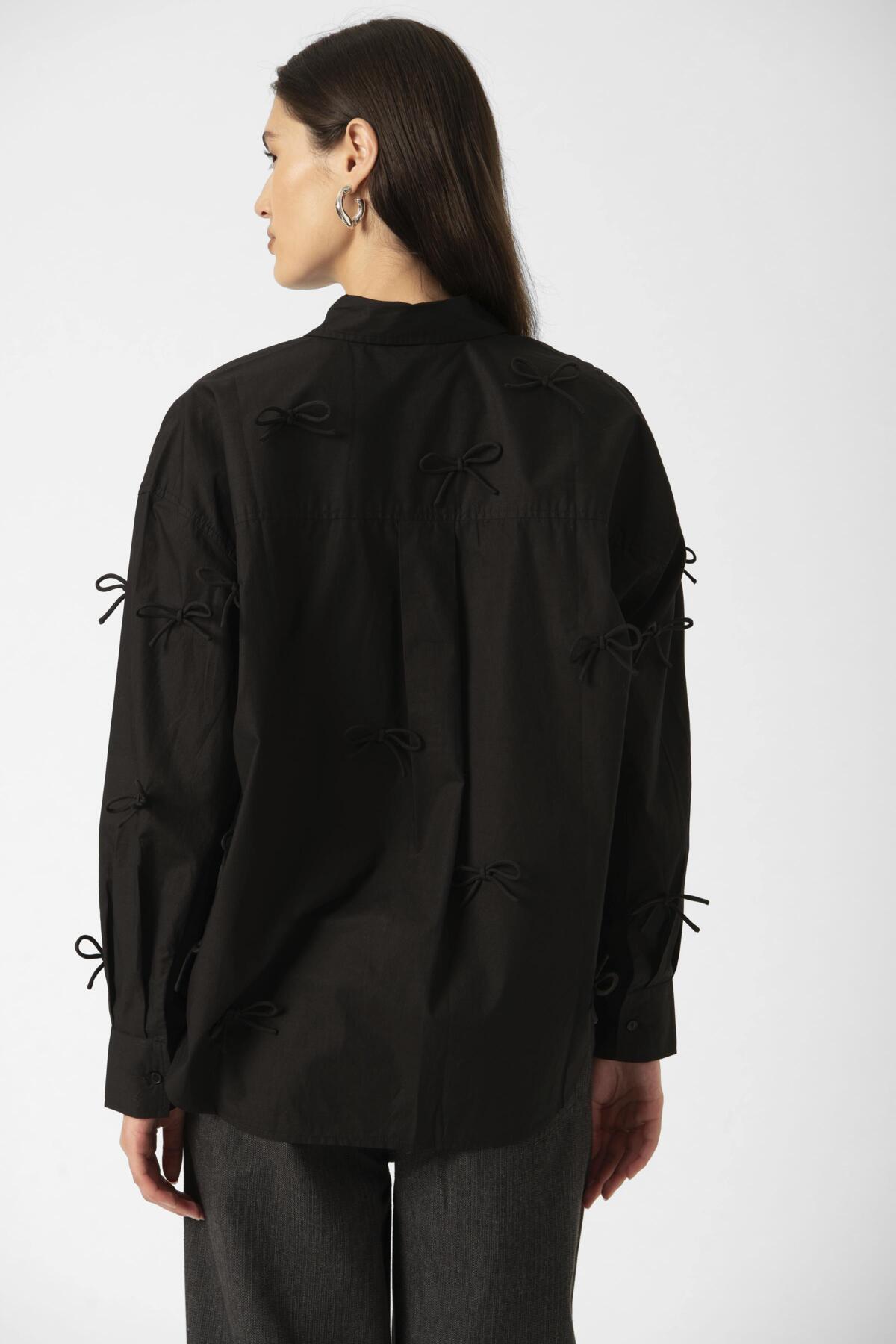 SLJoa Bow Shirt LS Black