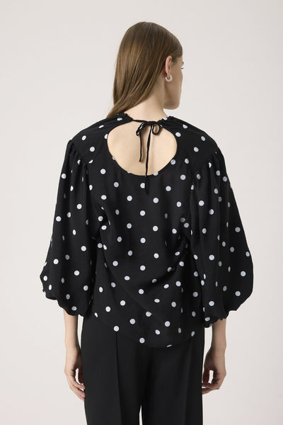 SLIdola Blouse SS Black and White Dots - 304365 - 30408753 Thumbnail