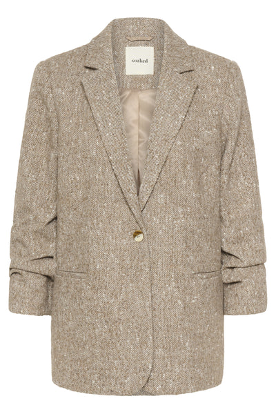 SLOleia Blazer Fossil and White Twill - 30437 - 30408824 Thumbnail