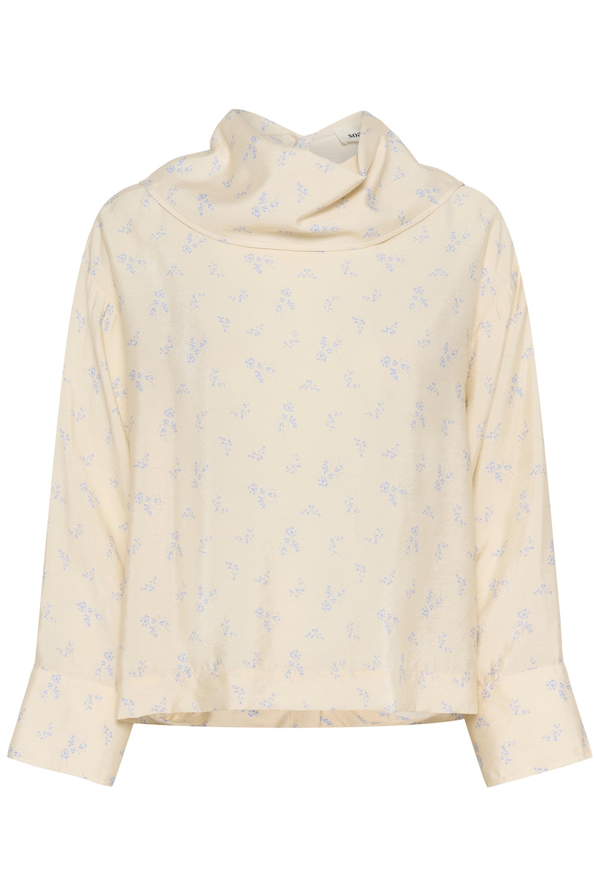 SLEneya Printed Funnel Blouse Parchment Ditsy Print - 304532 - 30408896